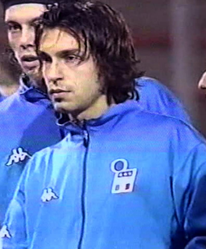 Andrea Pirlo podczas meczu Włochy - Polska 0:0 U-21 (14.11.2001).