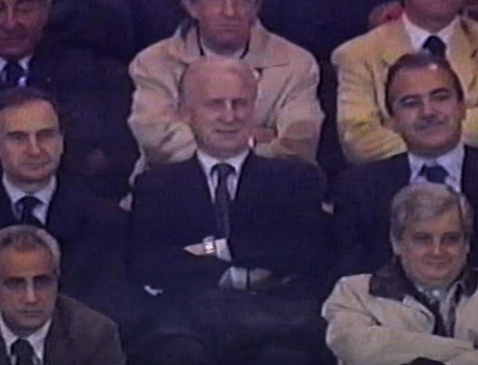 Giovanni Trapattoni podczas meczu Włochy - Polska 0:0 U-21 (14.11.2001).