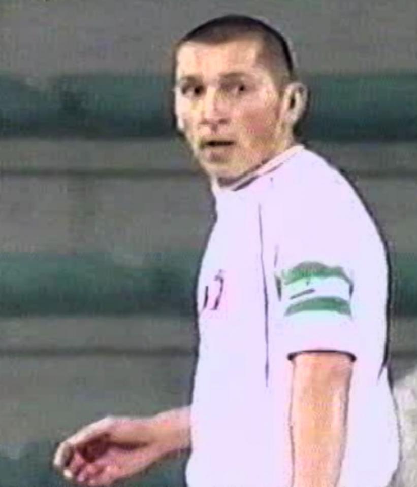 Mariusz Lewandowski podczas meczu Włochy - Polska 0:0 U-21 (14.11.2001).