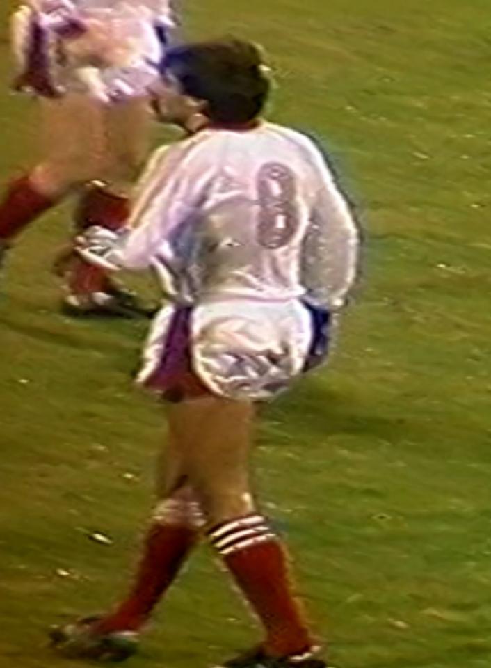 Kazimierz Putek podczas meczu Widzew Łódź – Bayer 05 Uerdingen 0:0 (22.10.1986)