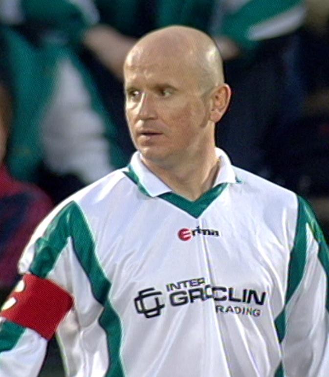 Tomasz Wieszczycki podczas meczu Girondins Bordeaux - Groclin Dyskobolia Grodzisk Wielkopolski 4:1 (03.03.2004)