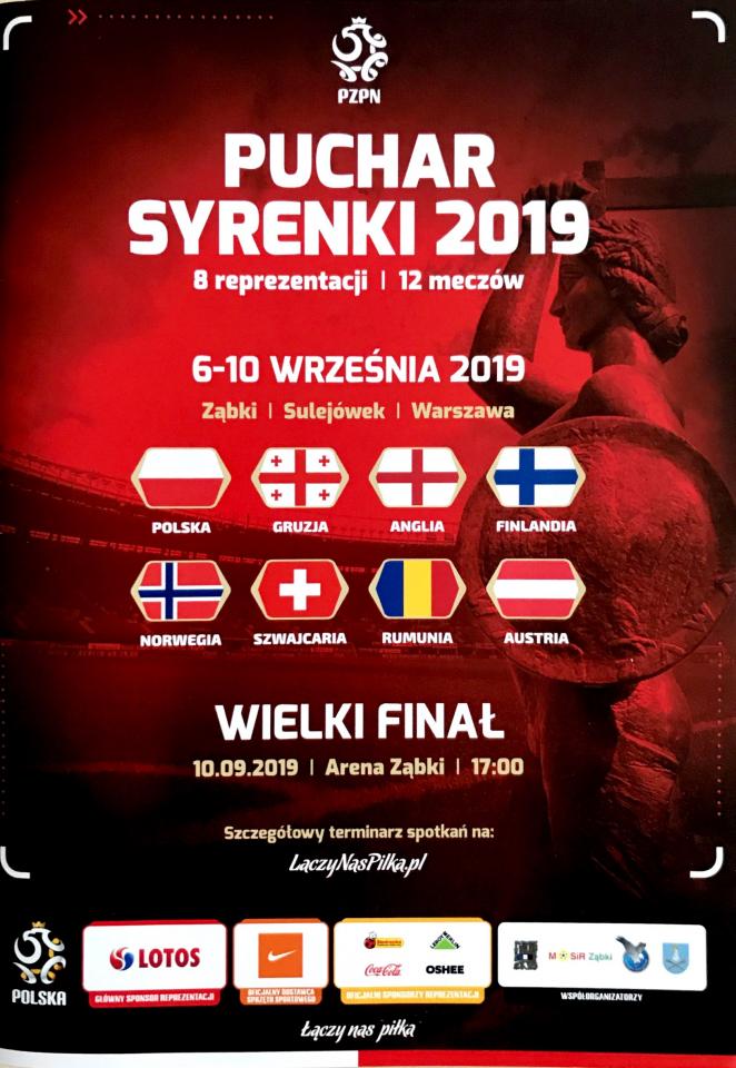 Program meczowy Puchar Syrenki 2019.