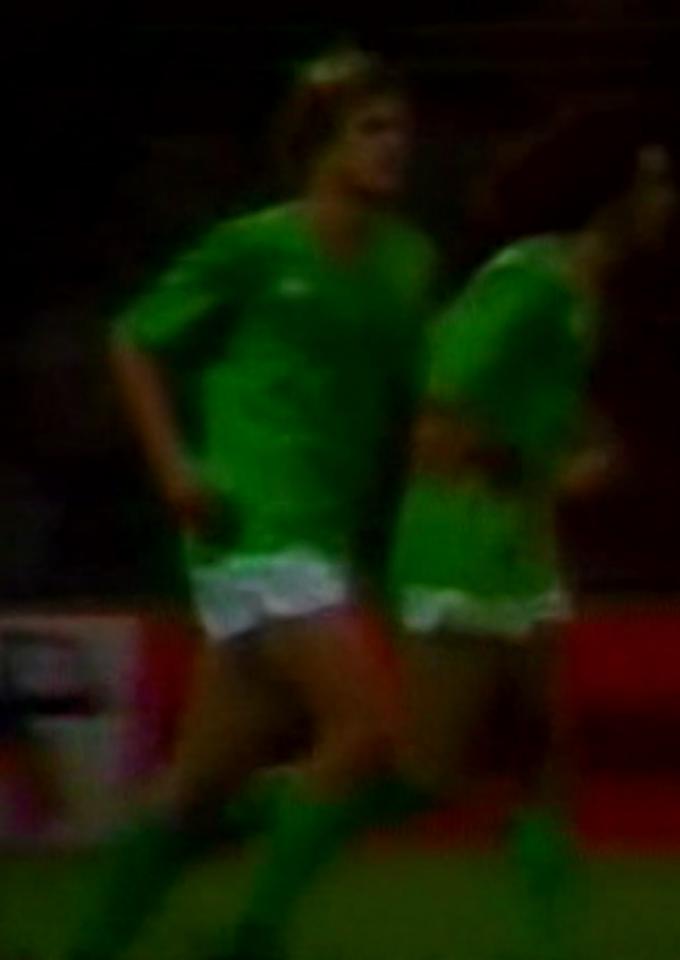 Johnny Rep podczas meczu AS Saint Etienne – Widzew Łódź 3:0 (03.10.1979)