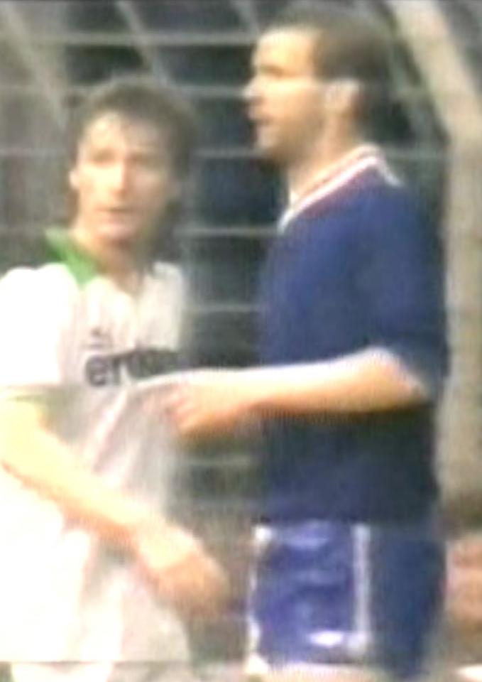 Krzysztof Pawlak podczas meczu Borussia Mönchengladbach – Lech Poznań 1:1 (18.09.1985)