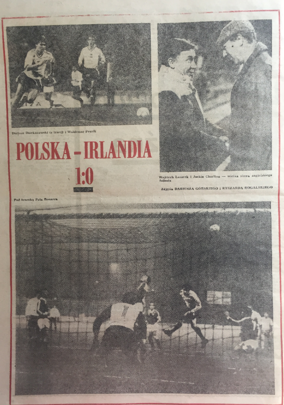 piłka nożna po meczu polska – irlandia (12.11.1986) 