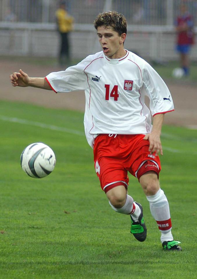 Marcin Nowacki podczas meczu Polska – Szwecja 1:1 U–21 (09.09.2003)