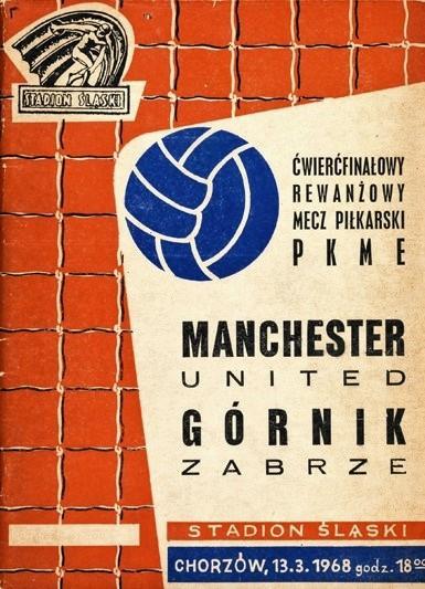 Program meczowy do Górnik Zabrze – Manchester United 1:0 (13.03.1968)
