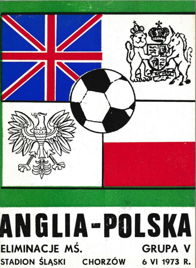 program z meczu polska - anglia (06.06.1973)