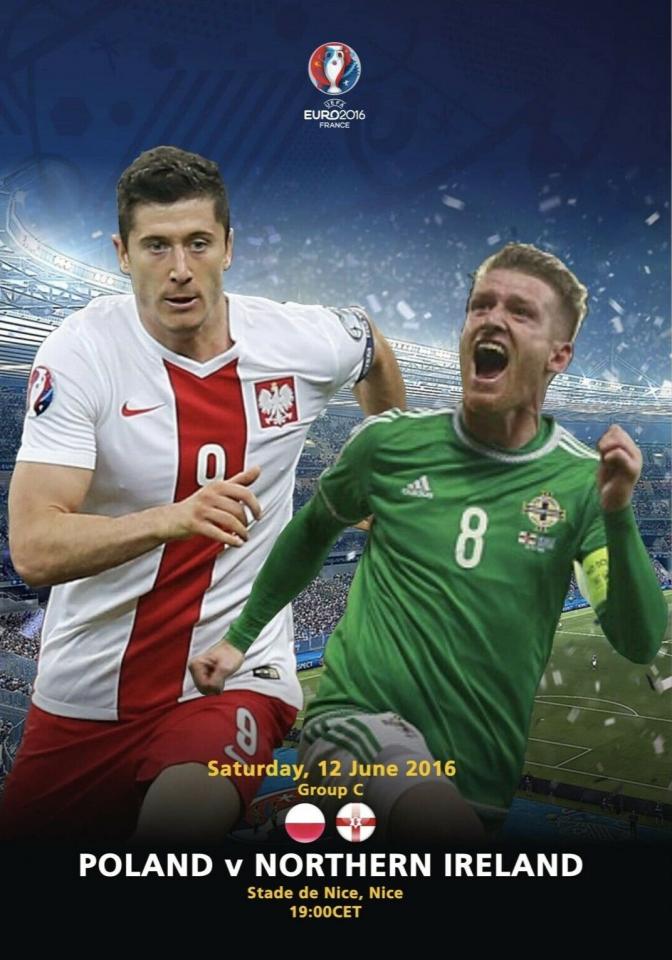 Program meczowy Polska - Irlandia Północna 1:0 (12.06.2016).