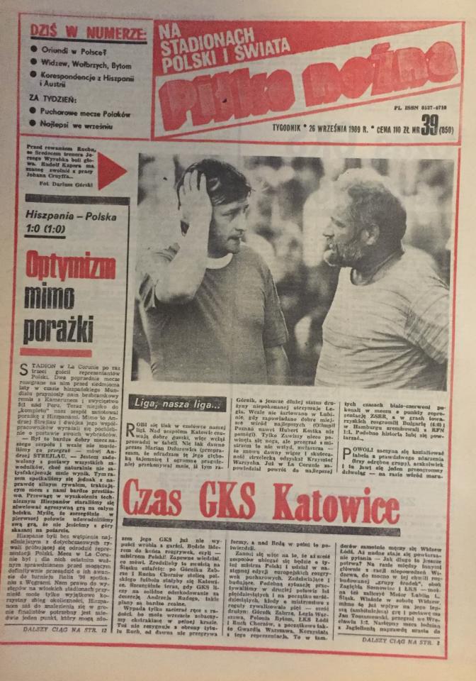 Piłka Nożna po Hiszpania - Polska 1:0 (20.09.1989) 1