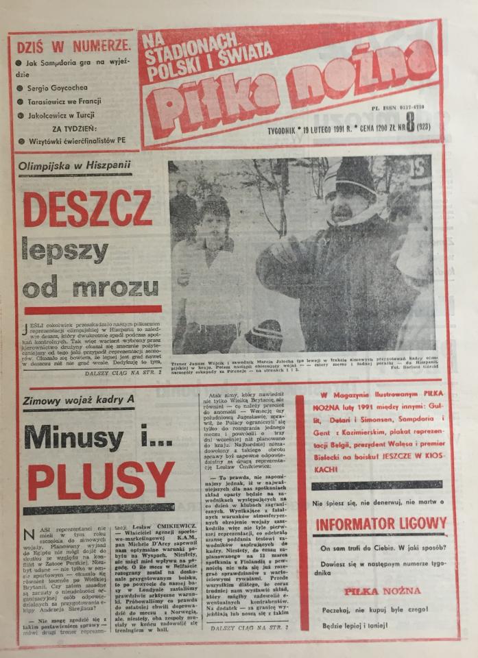 Piłka Nożna po Hiszpania - Polska 1:1 (13.02.1991) 1