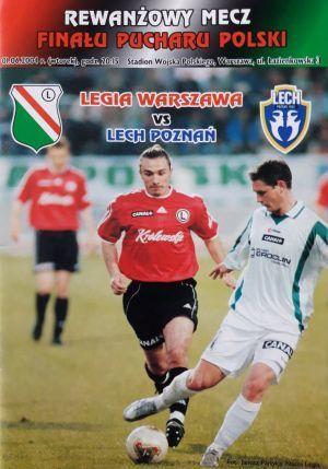 Program meczowy Legia Warszawa - Lech Poznań 1:0 (01.06.2004).