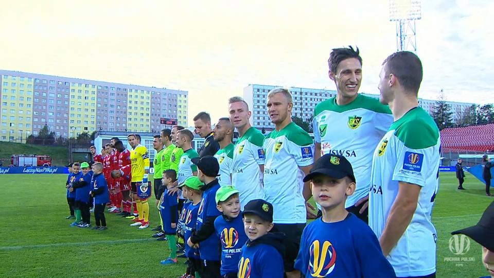 Drużyny Piasta Gliwice i GKS-u Jastrzębie przed meczem I rundy Pucharu Polski w sezonie 2018/2019.