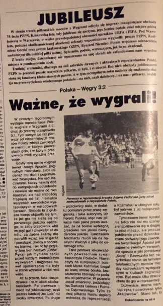 piłka nożna po meczu polska - węgry (04.05.1994)