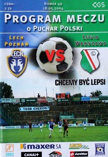 Program meczowy Lech Poznań - Legia Warszawa 2:0 (18.05.2004)
