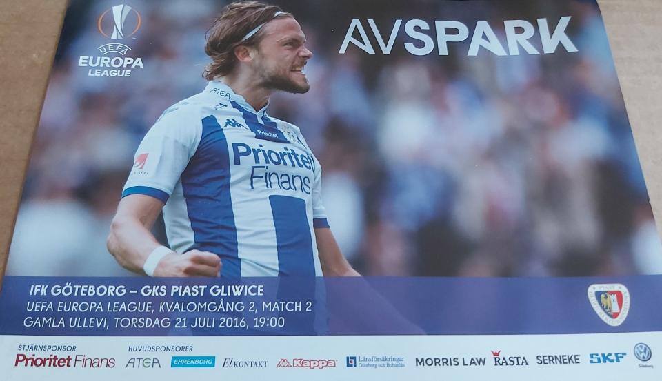 IFK Goeteborg - Piast Gliwice 0:0 (21.07.2016)