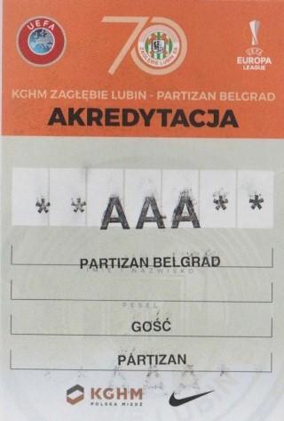 Zagłębie Lubin - Partizan Belgrad 0:0, k. 4:3 (21.07.2016)