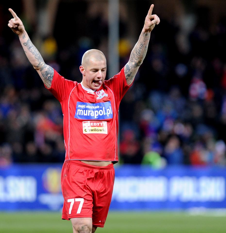 Maciej Korzym (Podbeskidzie Bielsko-Biała - Legia Warszawa 1:4, 01.04.2015).