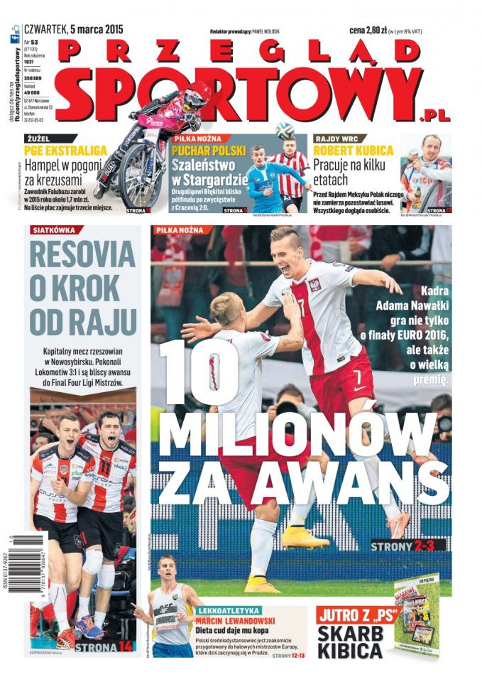 Błękitni Stargard Szczeciński - Cracovia 2:0 (04.03.2015) Przegląd Sportowy