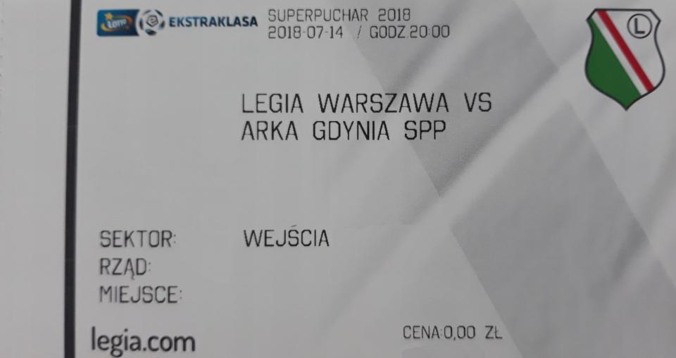 Legia Warszawa - Arka Gdynia 2:3 (14.07.2018)