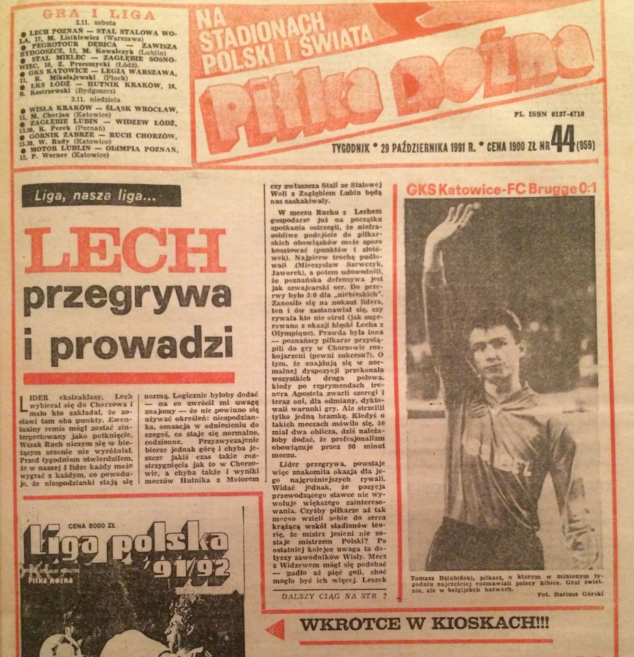 Piłka Nożna po GKS Katowice - Club Brugge 0:1 (23.10.1991) 1