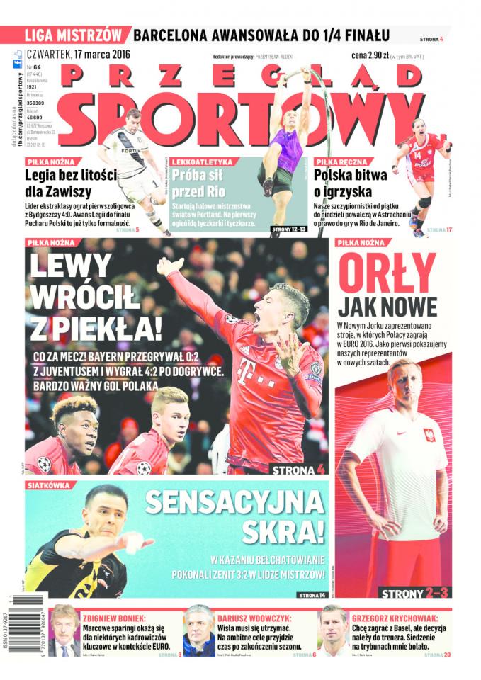 Legia Warszawa - Zawisza Bydgoszcz 4:0 (16.03.2016) Przegląd Sportowy