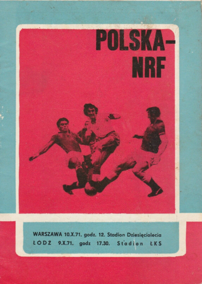 program meczowy polska - rfn (10.10.1971)