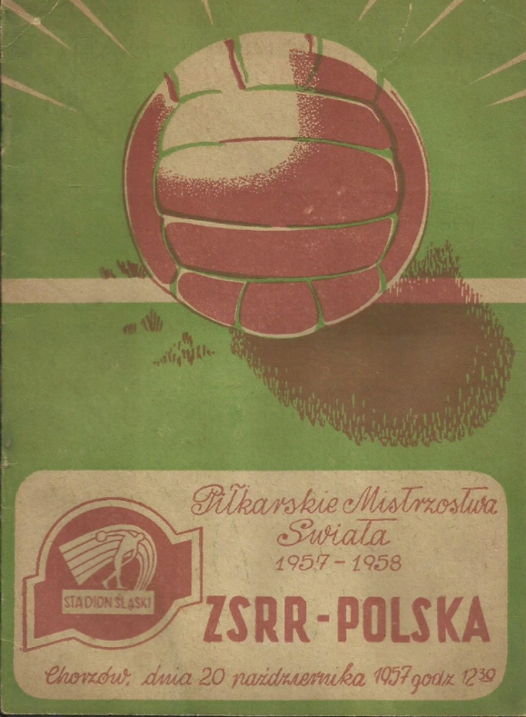 program meczowy polska - zsrr (20.10.1957)