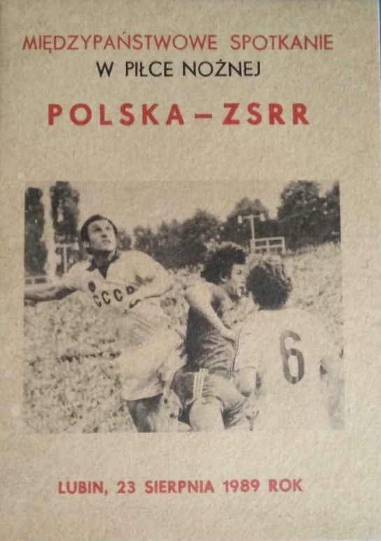 program meczowy polska - zsrr (23.08.1989)