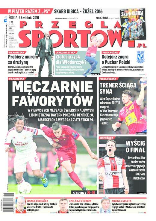 Przegląd Sportowy po Zagłębie Sosnowiec - Lech Poznań 1:1 (05.04.2016)