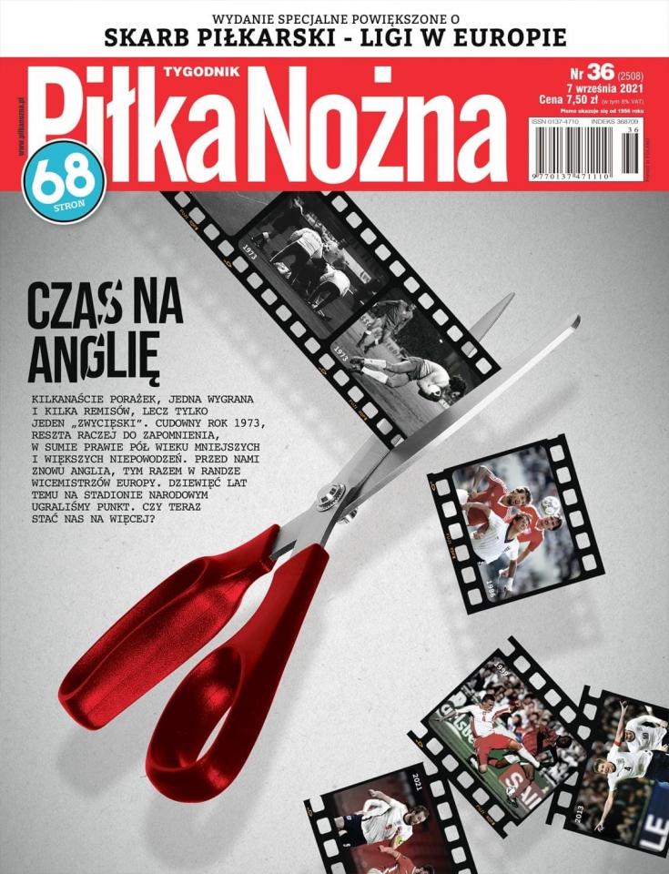 Okładka Piłka Nożna przed meczem Polska - Anglia (08.09.2021).