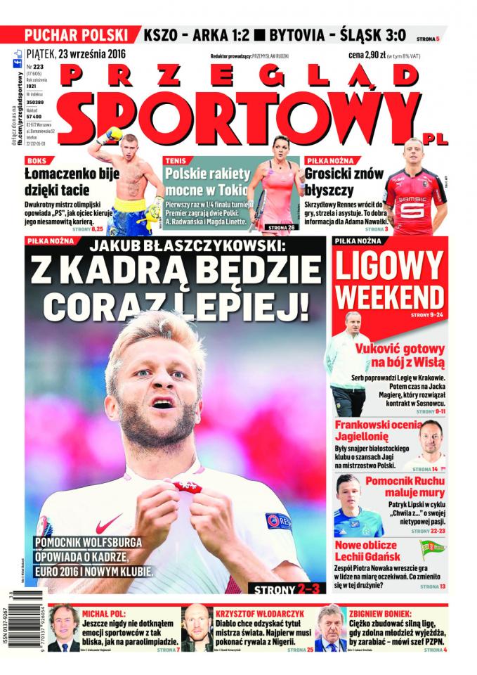 Przegląd Sportowy po KSZO Ostrowiec Św. - Arka Gdynia 1:2 (22.09.2016)