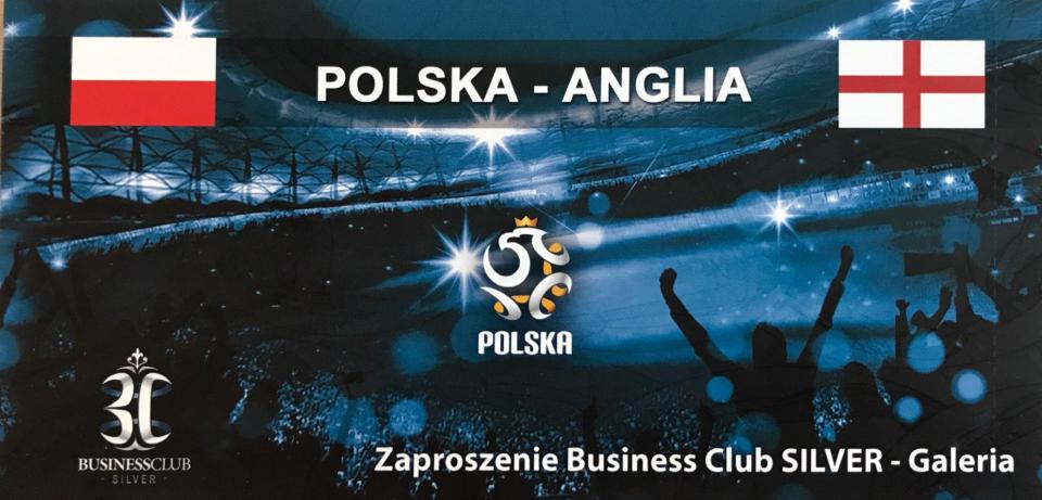 Zaproszenie na mecz Polska - Anglia 1:1 (17.10.2012)