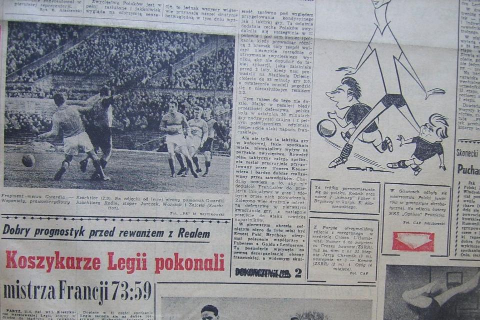 Przegląd Sportowy po Francja - Polska 1:3 (11.04.1962) 2
