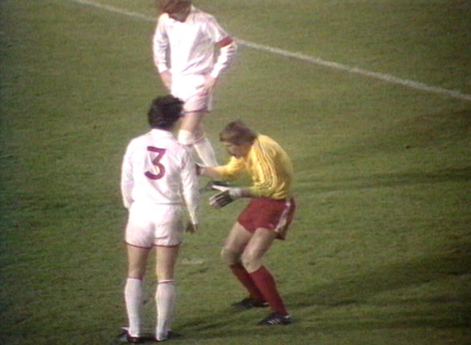 Manchester United - Widzew Łódź 1:1 (17.09.1980) Józef Młynarczyk