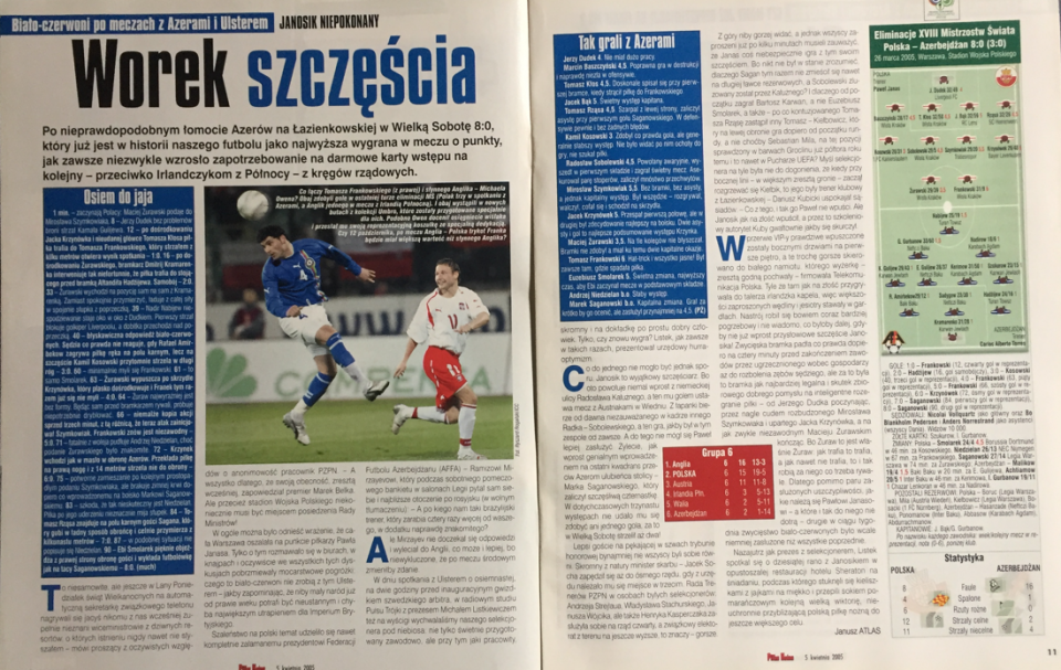 piłka nożna po meczu polska - azerbejdżan (26.03.2005)