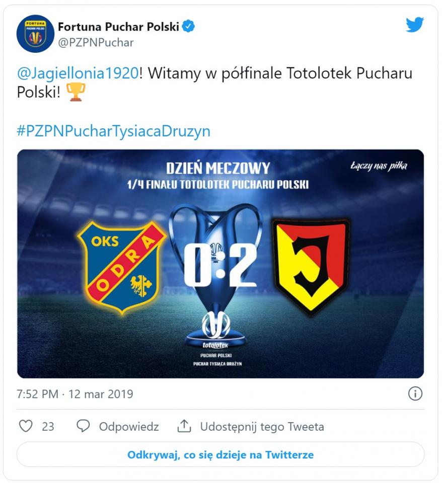 Odra Opole - Jagiellonia Białystok 0:2 (12.03.2019)