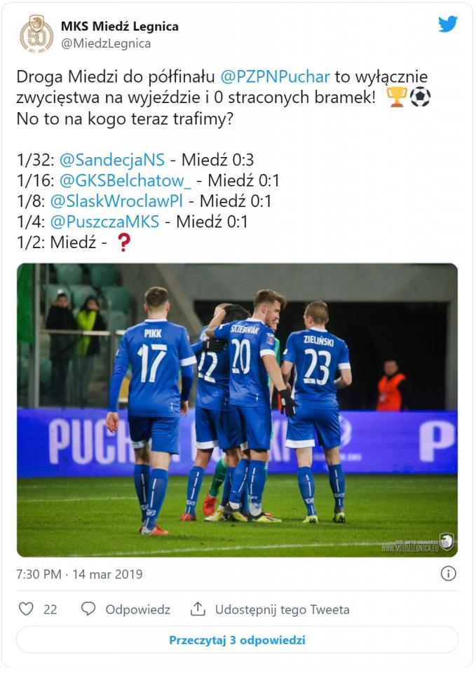 Puszcza Niepołomice - Miedź Legnica 0:1 (14.03.2019)