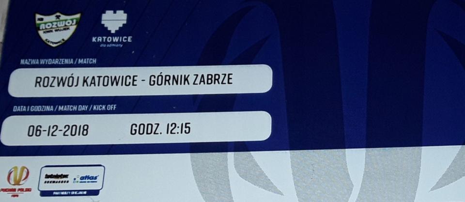 Rozwój Katowice - Górnik Zabrze 1:4 (pd.) (06.12.2018)