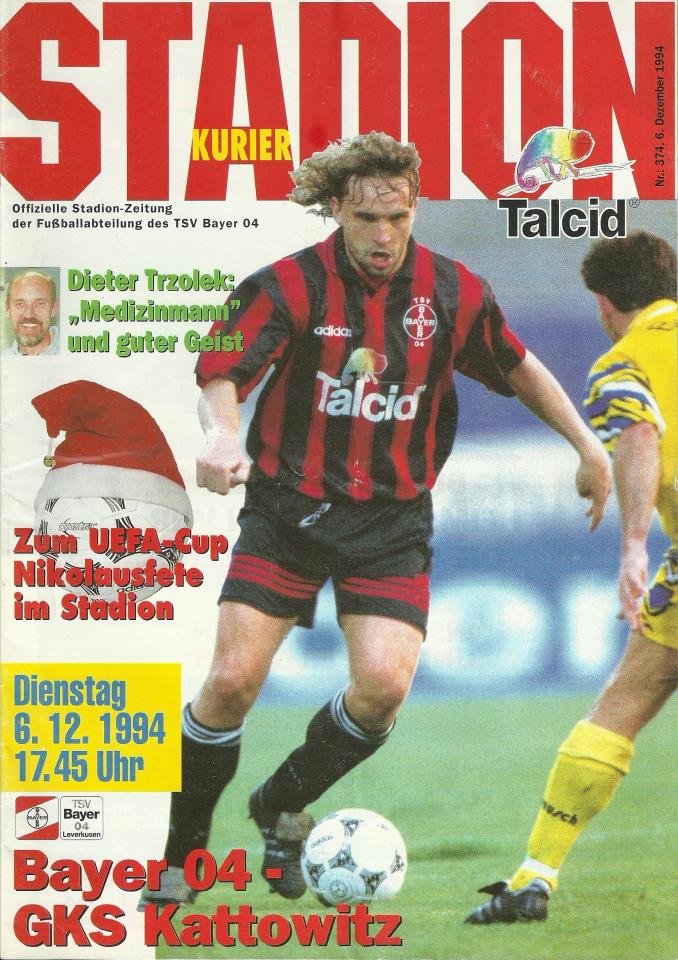 Program Bayer 04 Leverkusen - GKS Katowice 4:0 (06.12.1994)