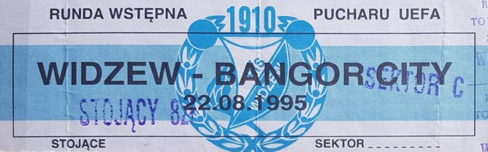 Widzew Łódź - Bangor City FC 1:0 (22.08.1995)