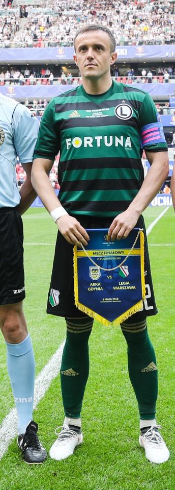 Miroslav Radović (Arka Gdynia - Legia Warszawa 1:2, 02.05.2018).