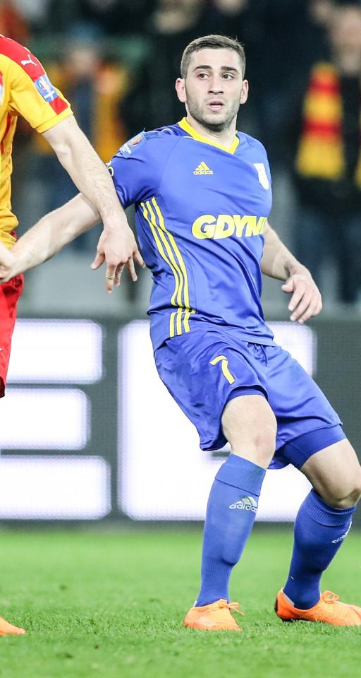 Luka Zarandia (Korona Kielce - Arka Gdynia 2:1, 04.04.2018).