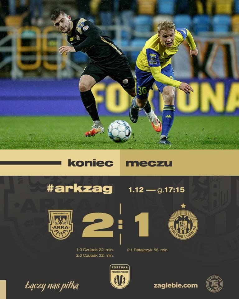 Arka Gdynia - Zagłębie Lubin 2:1 (01.12.2021)