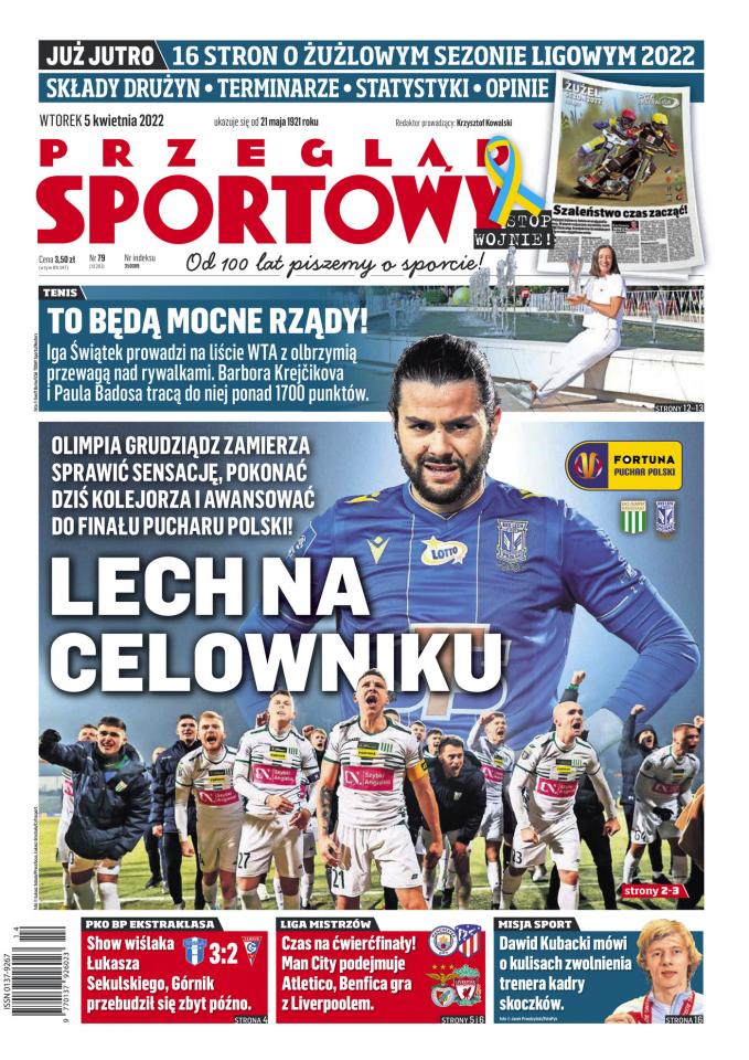 Olimpia Grudziądz - Lech Poznań 0:3 (05.04.2022) Przegląd Sportowy przed