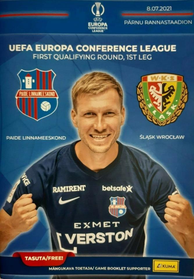 Paide Linnameeskond - Śląsk Wrocław 1:2 (08.07.2021)