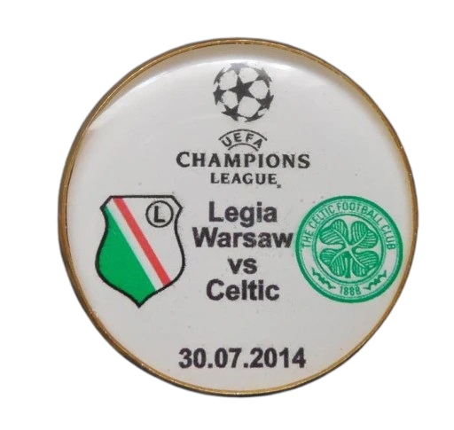 Odznaka z meczu Legia Warszawa - Celtic Glasgow 4:1 (30.07.2014)