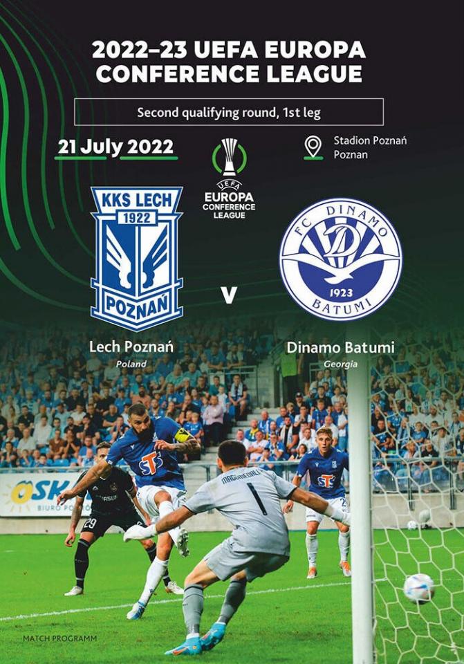 Lech Poznań - Dinamo Batumi 5:0 (21.07.2022)