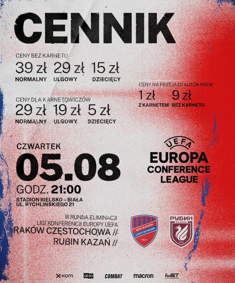 Raków Częstochowa - Rubin Kazań 0:0 (05.08.2021) 