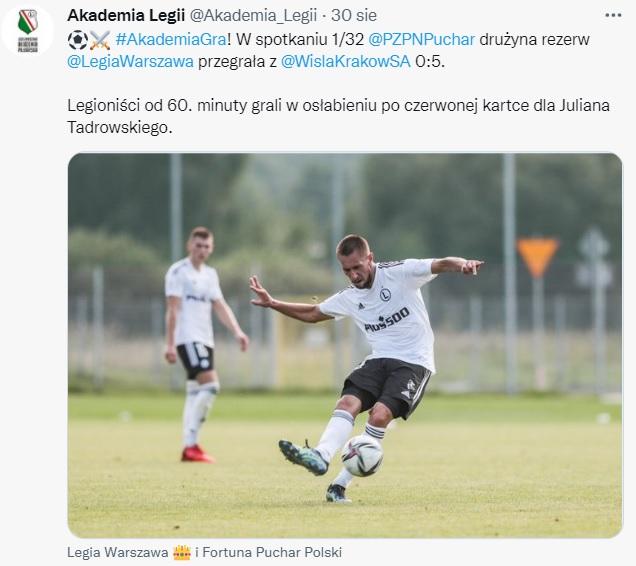 Legia II Warszawa - Wisła Kraków 0:5 (30.08.2022)